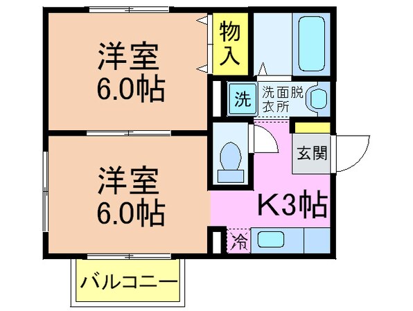 中山手ガ－デンパレスＣ棟の物件間取画像